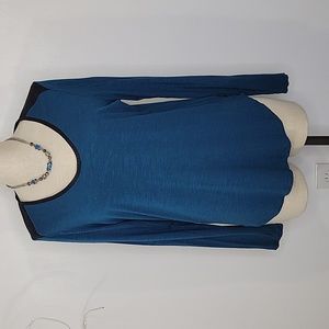 Calvin Klein Dark Teal  Long Sleeve Top SZ L